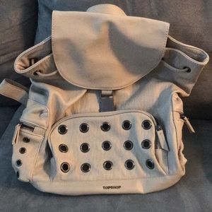 Top shop leather backpack